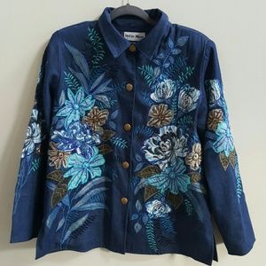 Indigo Moon Embroidered Jacket